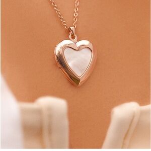 PURA VIDA Stone Heart Locket Necklace NEW